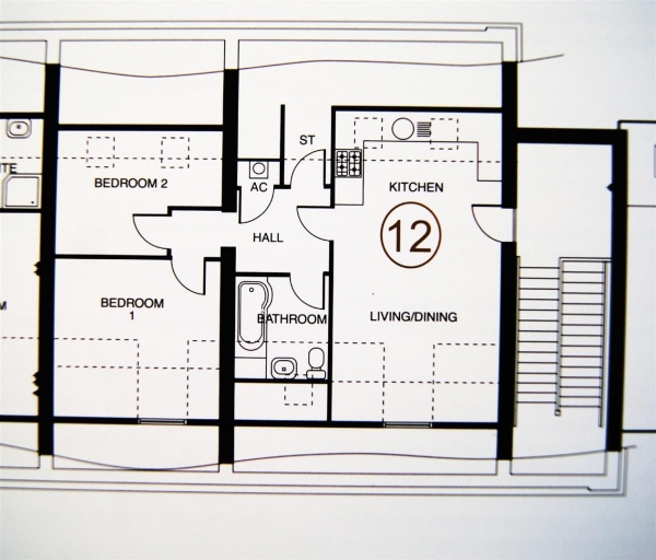 Floor Plan for 2 Bedroom Flat for Sale in Satchels Court, Dunchurch Road, Rugby, CV22, 6AR - Guide Price &pound145,000