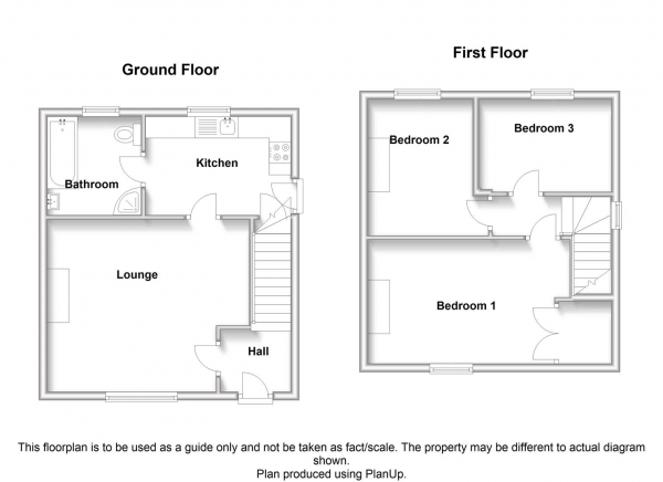 Floor Plan Image for 3 Bedroom Semi-Detached House for Sale in Parkfield Road, Rugby.