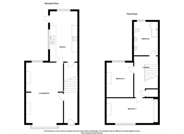 Floor Plan Image for 2 Bedroom Terraced House for Sale in Claremont Road, Rugby