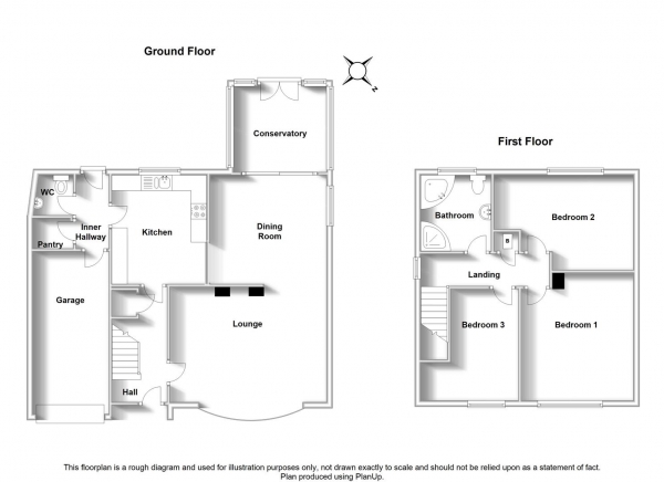 Floor Plan Image for 3 Bedroom Detached House for Sale in Alwyn Road, Bilton, Rugby