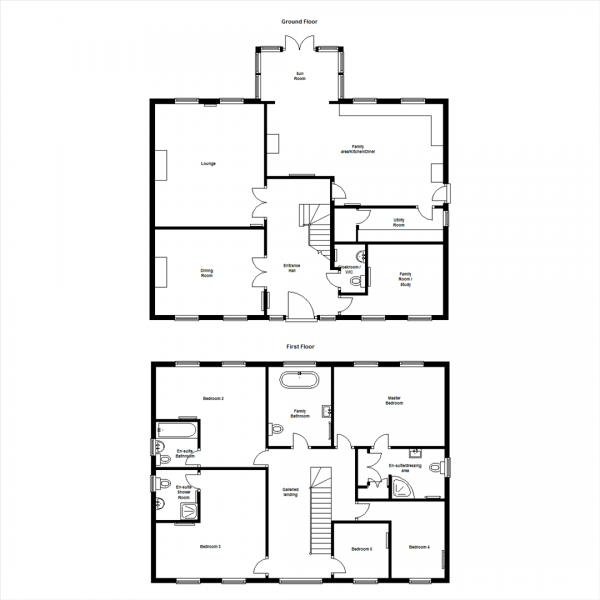 Floor Plan Image for 5 Bedroom Detached House for Sale in The Firs, Dalkeith Avenue, Rugby