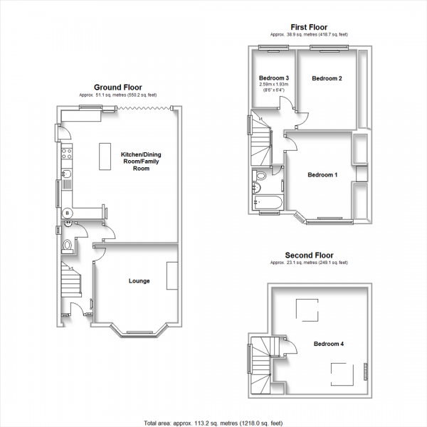 Floor Plan Image for 4 Bedroom Semi-Detached House for Sale in Millfields Avenue, Rugby