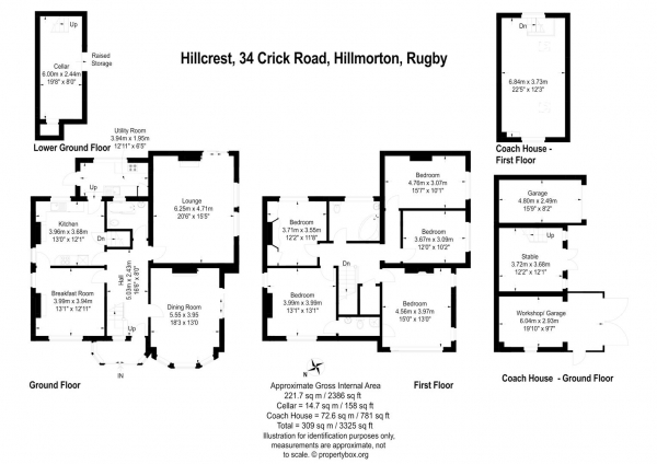 Floor Plan Image for 5 Bedroom Detached House for Sale in Crick Road, Hillmorton, Rugby