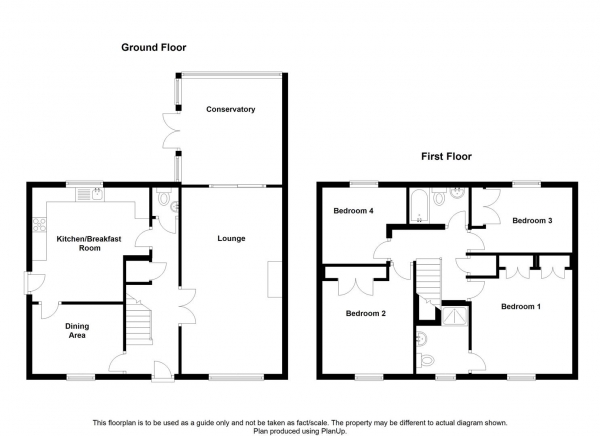 Floor Plan Image for 4 Bedroom Detached House for Sale in Long Hassocks, Rugby