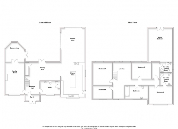 Floor Plan for 5 Bedroom Detached House for Sale in Fair Close, Frankton, Rugby, CV23, 9PL - Offers Over &pound610,000