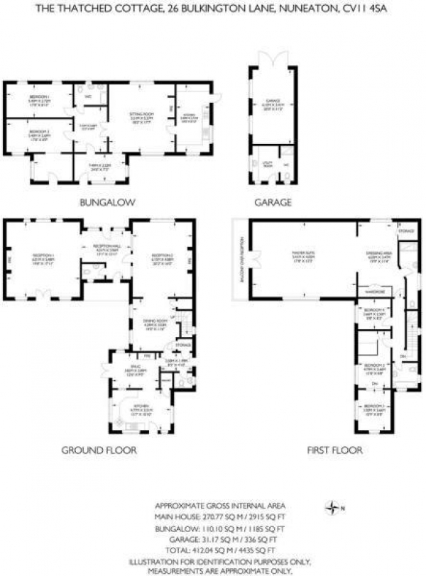 Floor Plan Image for 5 Bedroom Property for Sale in Bulkington Lane, Nuneaton