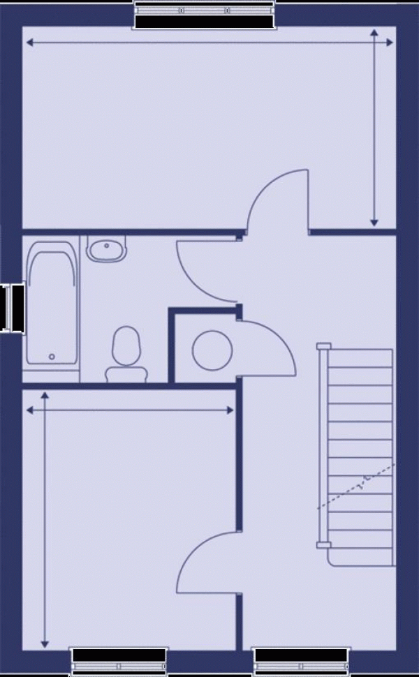 Floor Plan Image for 3 Bedroom End of Terrace House for Sale in Hidcote Close, Rugby