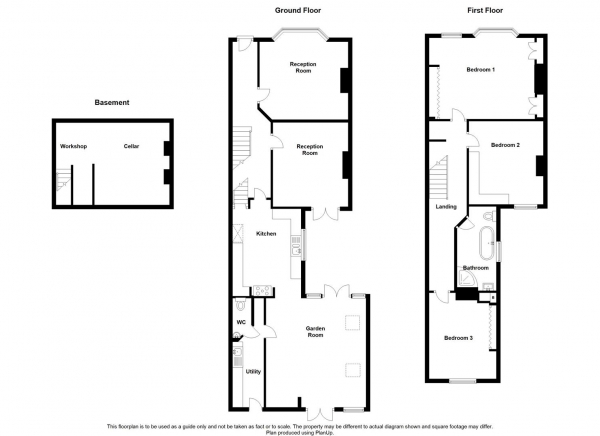 Floor Plan Image for 3 Bedroom Semi-Detached House for Sale in Lower Hillmorton Road, Rugby