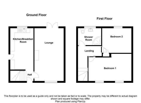 Floor Plan Image for 2 Bedroom Semi-Detached House for Sale in The Ryelands, Lawford Heath, Rugby