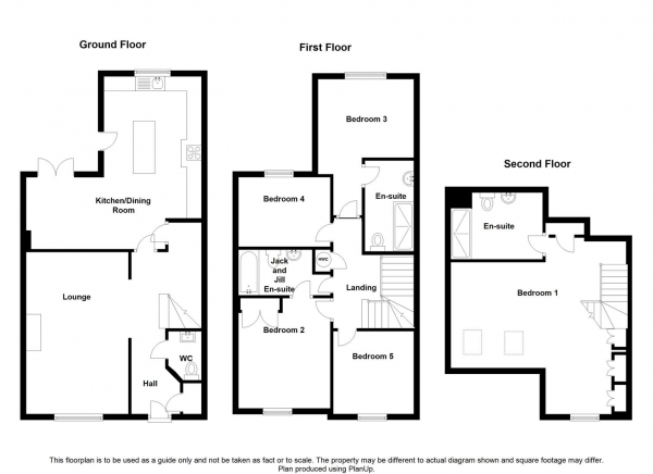 Floor Plan Image for 5 Bedroom Detached House for Sale in Sovereign Close, Rugby