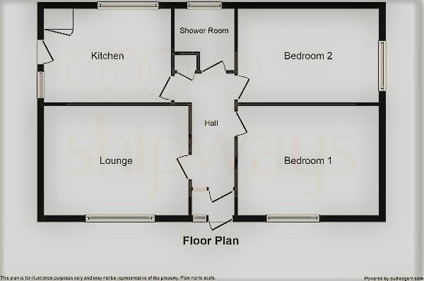 Floor Plan Image for 2 Bedroom Detached Bungalow for Sale in Constable Road, Rugby