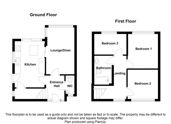 Floor Plan Image for 3 Bedroom Semi-Detached House for Sale in The Kent, Rugby