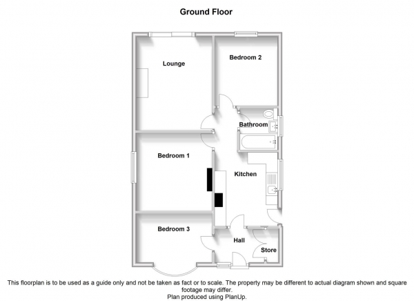 Floor Plan Image for 3 Bedroom Detached Bungalow for Sale in Gibson Drive, Rugby