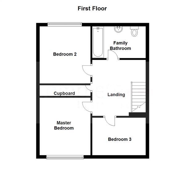 Floor Plan Image for 3 Bedroom Terraced House for Sale in George Birch Close, Brinklow, Rugby