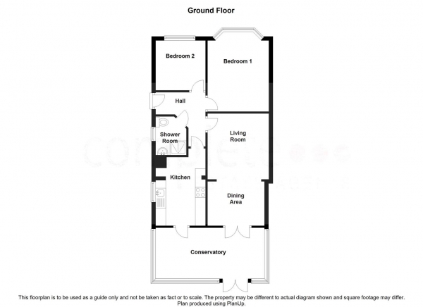 Floor Plan Image for 2 Bedroom Semi-Detached Bungalow for Sale in Orchard Way, Rugby