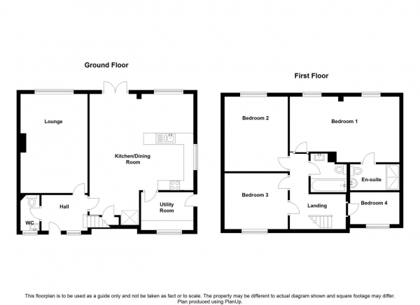 Floor Plan Image for 4 Bedroom Semi-Detached House for Sale in Haswell Close, Rugby