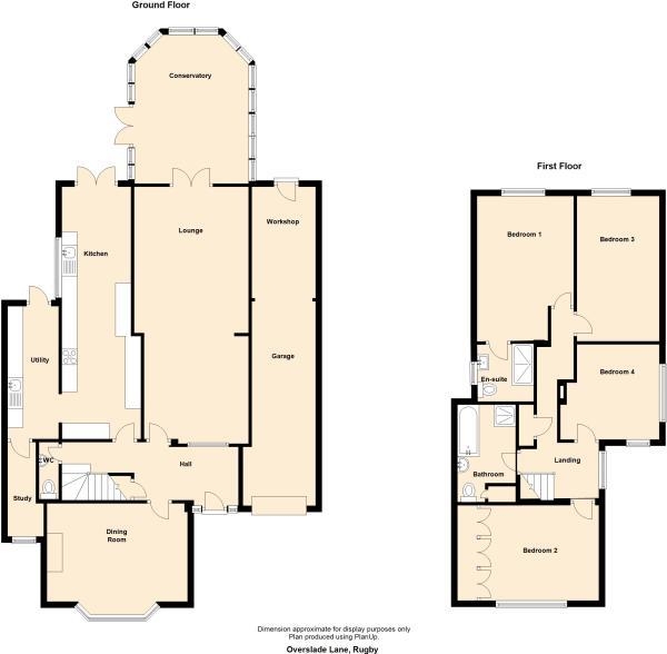 Floor Plan Image for 4 Bedroom Detached House for Sale in Overslade Lane, Bilton, Rugby