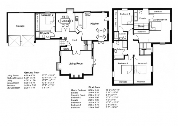 Floor Plan Image for 5 Bedroom Detached House for Sale in Monarch Close, Rugby