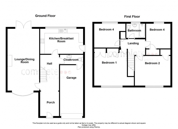 Floor Plan Image for 4 Bedroom Detached House for Sale in Hayes Close, Brownsover, Rugby