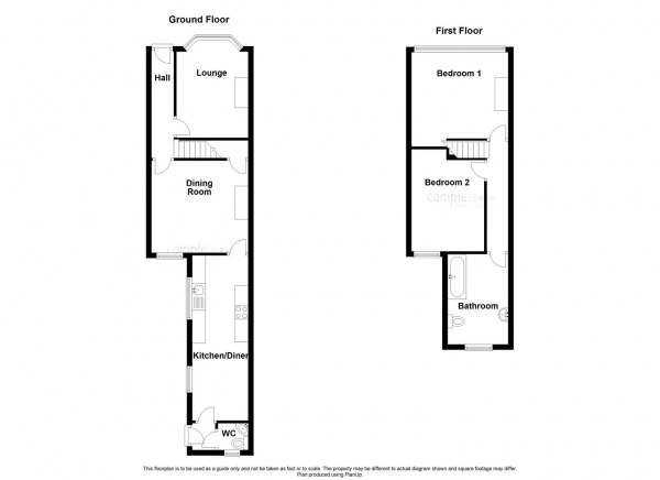 Floor Plan Image for 2 Bedroom Terraced House for Sale in King Edward Road, Rugby