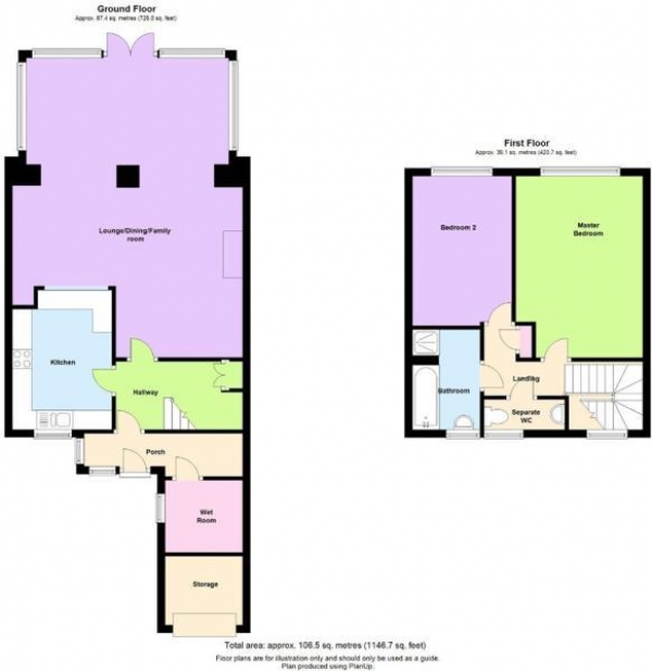 Floor Plan Image for 2 Bedroom Terraced House for Sale in Done Cerce Close, Dunchurch, Rugby