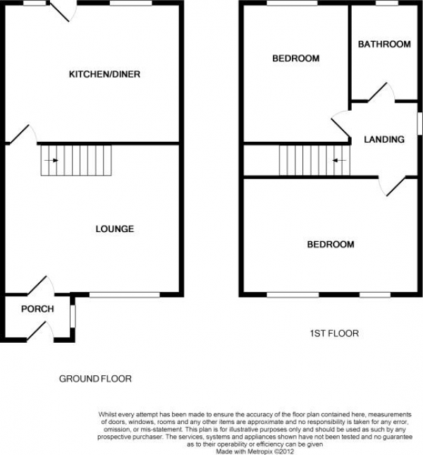 Floor Plan Image for 2 Bedroom Semi-Detached House for Sale in Staveley Way, Rugby