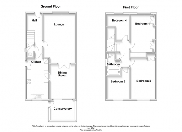 Floor Plan Image for 4 Bedroom Detached House for Sale in Norton Leys, Rugby