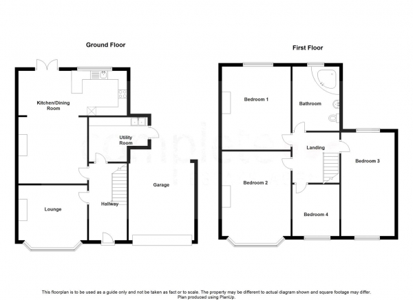 Floor Plan Image for 4 Bedroom Semi-Detached House for Sale in Fareham Avenue, Hillmorton Rugby