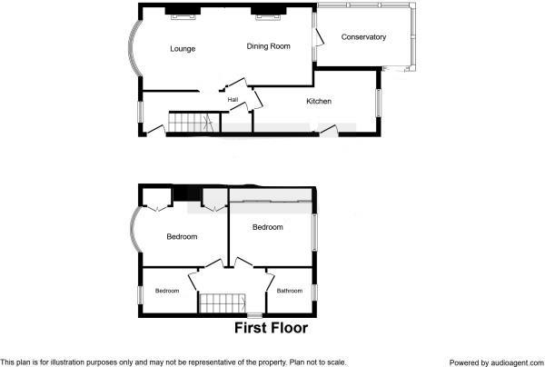 Floor Plan Image for 3 Bedroom Property for Sale in Catesby Road, Rugby