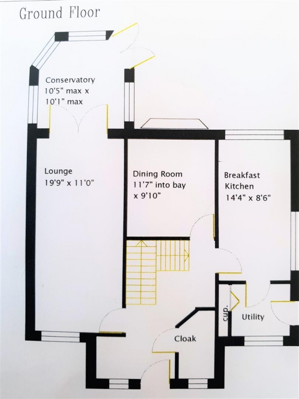 Floor Plan Image for 4 Bedroom Detached House for Sale in Aqua Place, Rugby