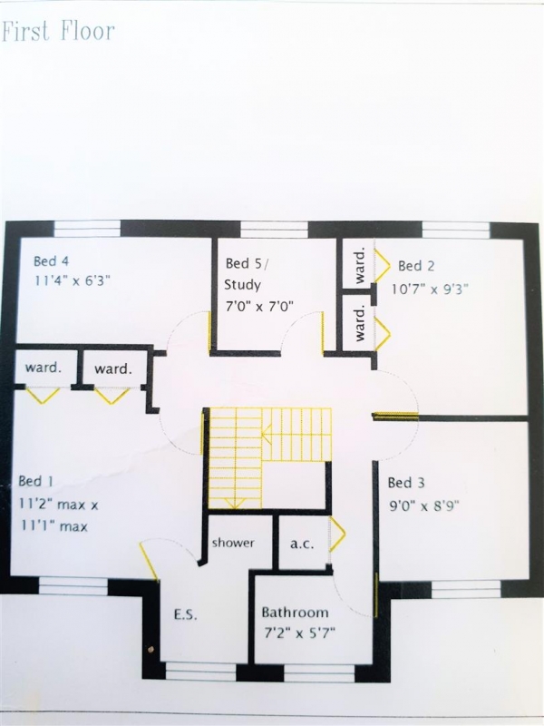 Floor Plan for 4 Bedroom Detached House for Sale in Aqua Place, Rugby, CV21, 1BY - Guide Price &pound350,000