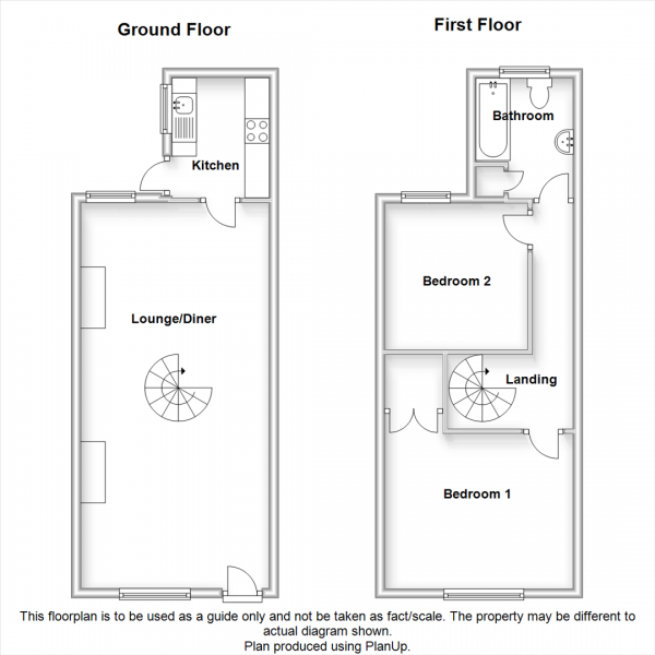 Floor Plan Image for 2 Bedroom Terraced House for Sale in Wood Street, Town Center, Rugby