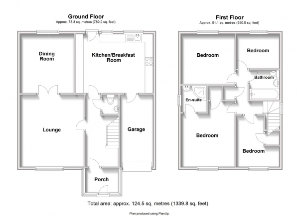 Floor Plan Image for 4 Bedroom Link Detached House for Sale in Kirkstone, Brownsover, Rugby