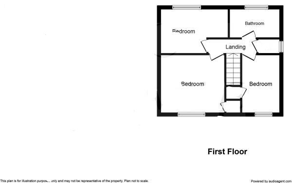 Floor Plan Image for 3 Bedroom End of Terrace House for Sale in The Ryelands, Lawford Heath, Rugby