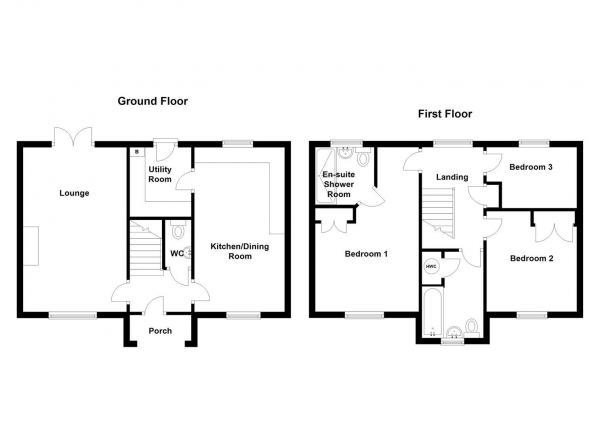 Floor Plan Image for 3 Bedroom Property for Sale in Old Farm Close, Cawston, Rugby