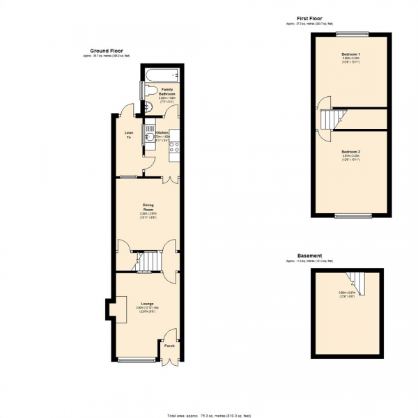 Floor Plan Image for 2 Bedroom Terraced House for Sale in Paradise Street, Rugby