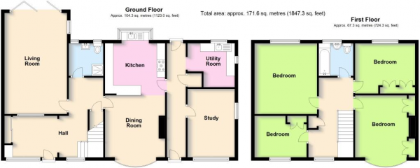 Floor Plan Image for 4 Bedroom Detached House for Sale in Alwyn Road, Bilton, Rugby