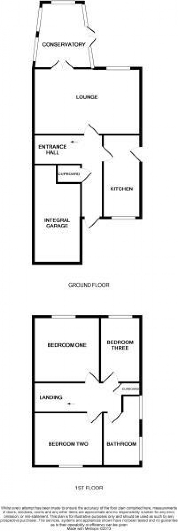 Floor Plan for 3 Bedroom Semi-Detached House for Sale in Barrington Road, Rugby, CV22, 7HP - Offers Over &pound189,950