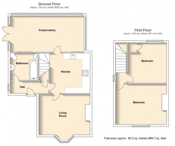 Floor Plan Image for 2 Bedroom Cottage for Sale in Brandon Lane, Wolston, Coventry