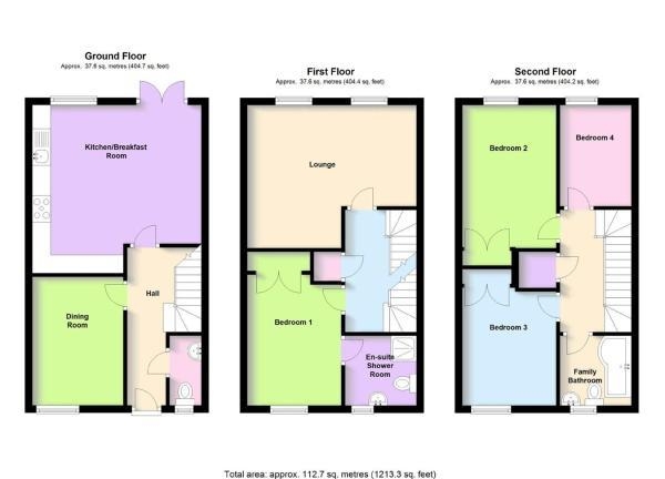 Floor Plan Image for 4 Bedroom Semi-Detached House for Sale in Coton Park Drive, Rugby