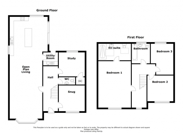 Floor Plan Image for 3 Bedroom Detached House for Sale in Barby Lane, Barby, Rugby