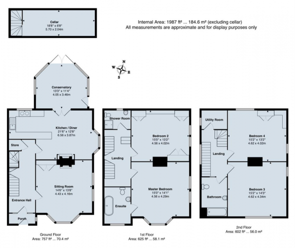 Floor Plan for 4 Bedroom Town House for Sale in Clifton Road, Rugby, CV21, 3QU - OIRO &pound465,000