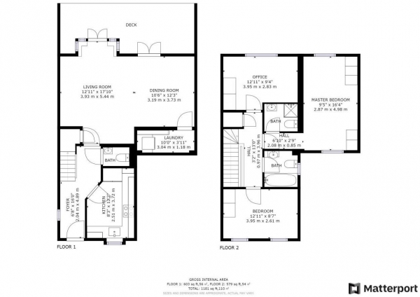 Floor Plan Image for 3 Bedroom Detached House for Sale in Blossom Way, Rugby