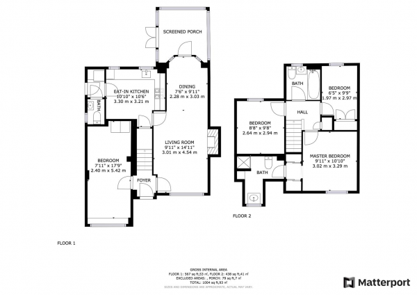 Floor Plan for 3 Bedroom Detached House for Sale in Woodsia Close, Rugby, CV23, 0UF - Guide Price &pound285,000