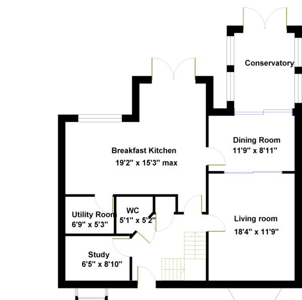 Floor Plan Image for 4 Bedroom Property for Sale in Strath Close, Rugby