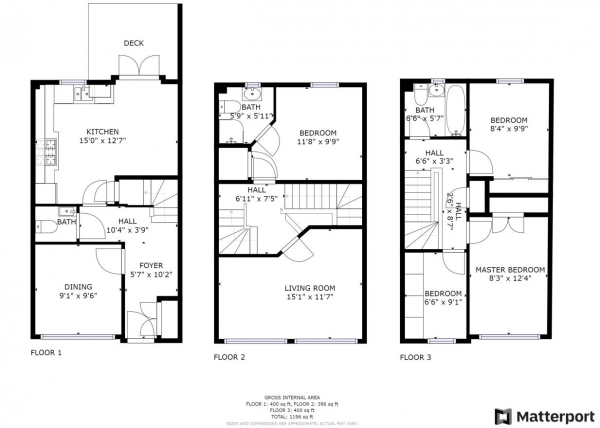 Floor Plan Image for 4 Bedroom Town House for Sale in Avocet Close, Rugby