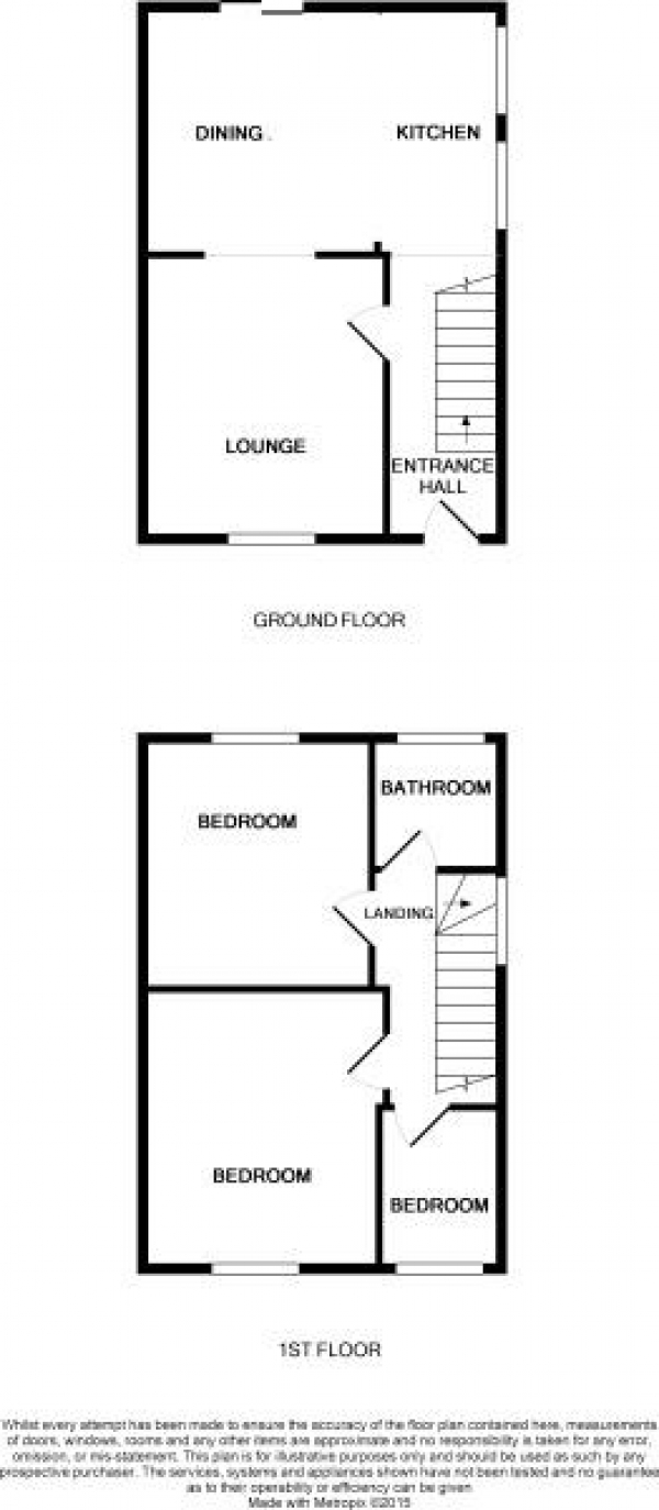 Floor Plan for 3 Bedroom Semi-Detached House for Sale in Wheatfield Road, Bilton, Rugby, CV22, 7LN - Guide Price &pound229,950