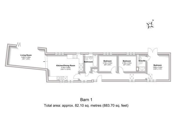 Floor Plan Image for 3 Bedroom Barn Conversion for Sale in Priory Road, Wolston, Coventry
