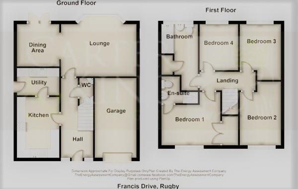 Floor Plan Image for 4 Bedroom Property for Sale in Francis Drive, Cawston, Rugby