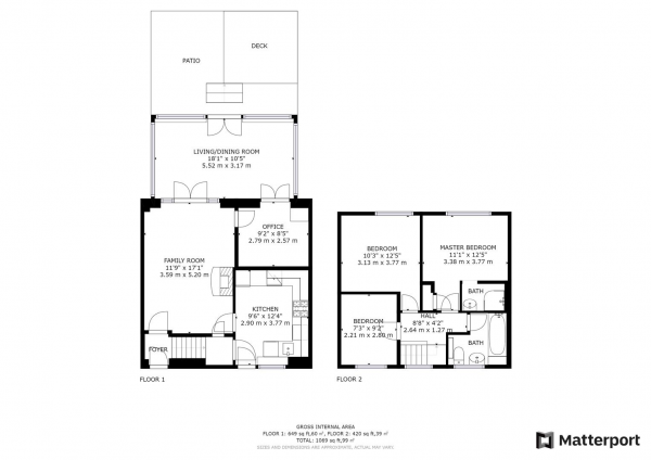 Floor Plan Image for 3 Bedroom Terraced House for Sale in The Orchard, Marton, Rugby